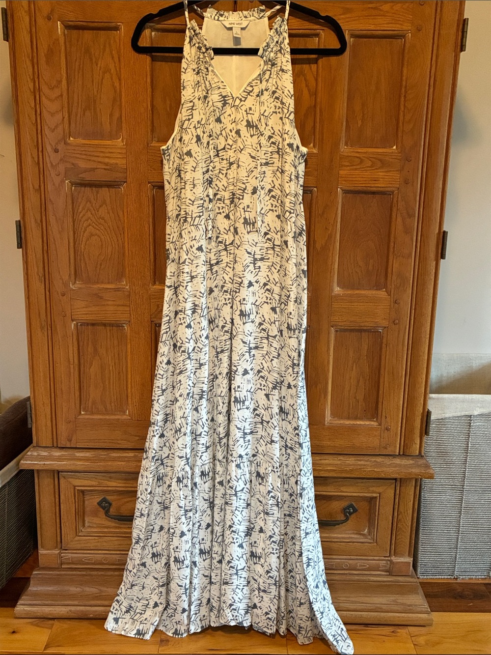 Nine West Print Maxi Dress Size L